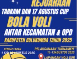 Disparpora Bulukumba Gelar Kejuaraan Bola Voli Tarkam & 17 Agustus Cup 2025