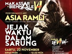 Asia Ramli Sajikan Performance Art “Jejak Waktu Dalam Sarung” di Tiga Titik Kota Makassar