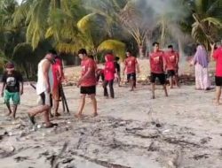 Aksi Nyata Dasa Darma Pramuka, Pantai Samboang Dibersihkan Tim Pramuka Peduli Gantarang
