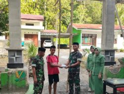 Sucikan Hati dengan Berbagi, Koramil 1411-06/Bontotiro dan Persit Ranting 7/Bontotiro Hadirkan Senyum Jelang Berbuka