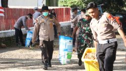 Jelang HUT ke-81 RI, TNI-Polri dan Beberapa Instansi Gelar Kerja Bakti di TMP Taccorong